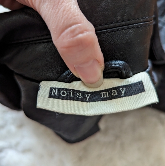 Noisy MAY faux leather moto biker jacket vest black women's xs - Picture 6 of 16